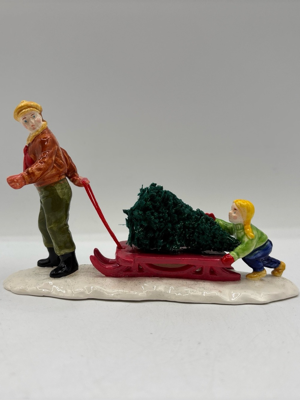 Dept 56 1989 Vintage Original Snow Village Bringing Home The Tree 5169-1 Retired